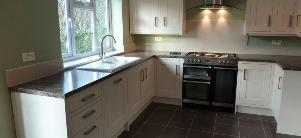 The spacious kitchen
